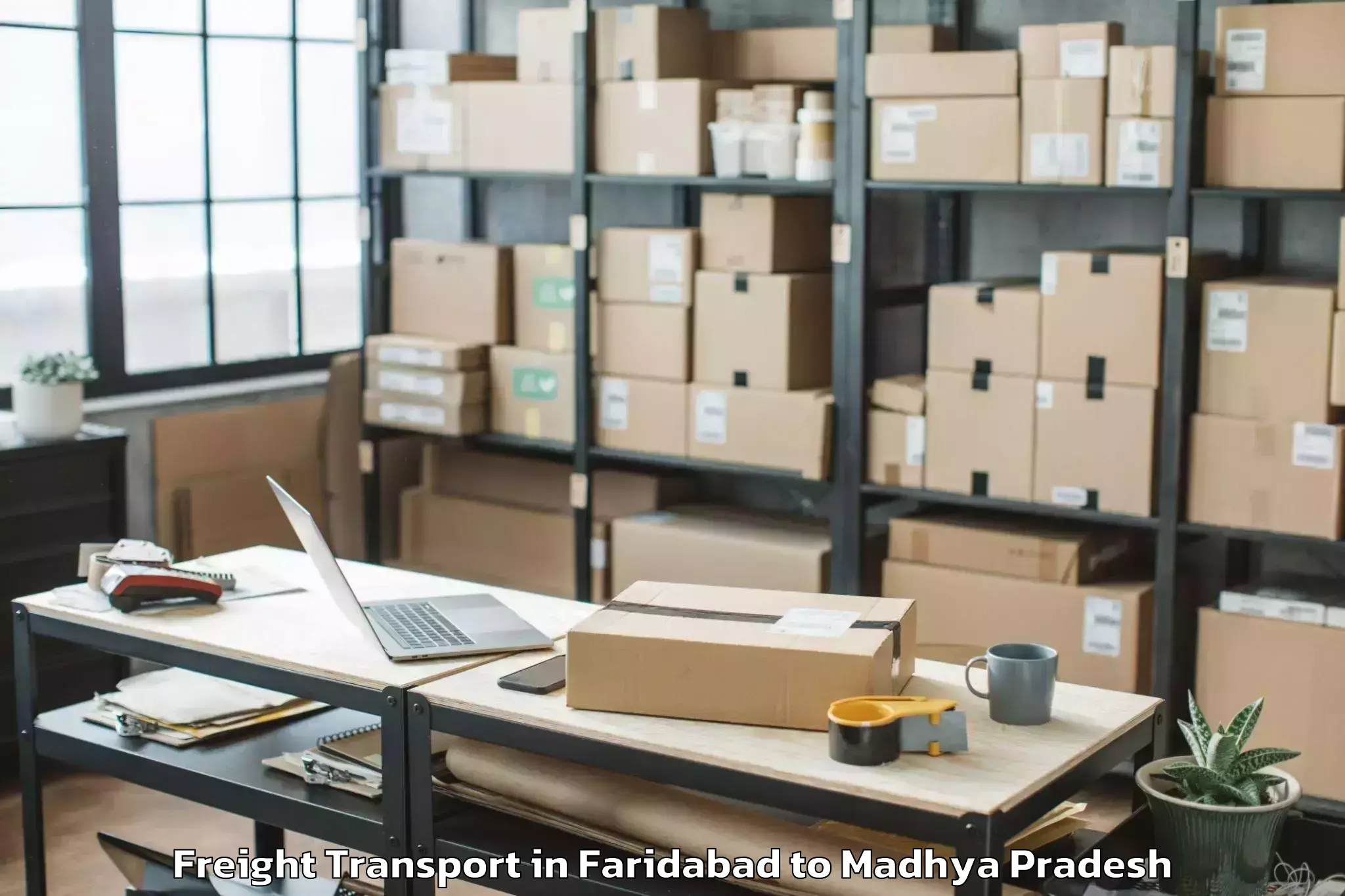 Trusted Faridabad to Malwanchal University Indore Freight Transport